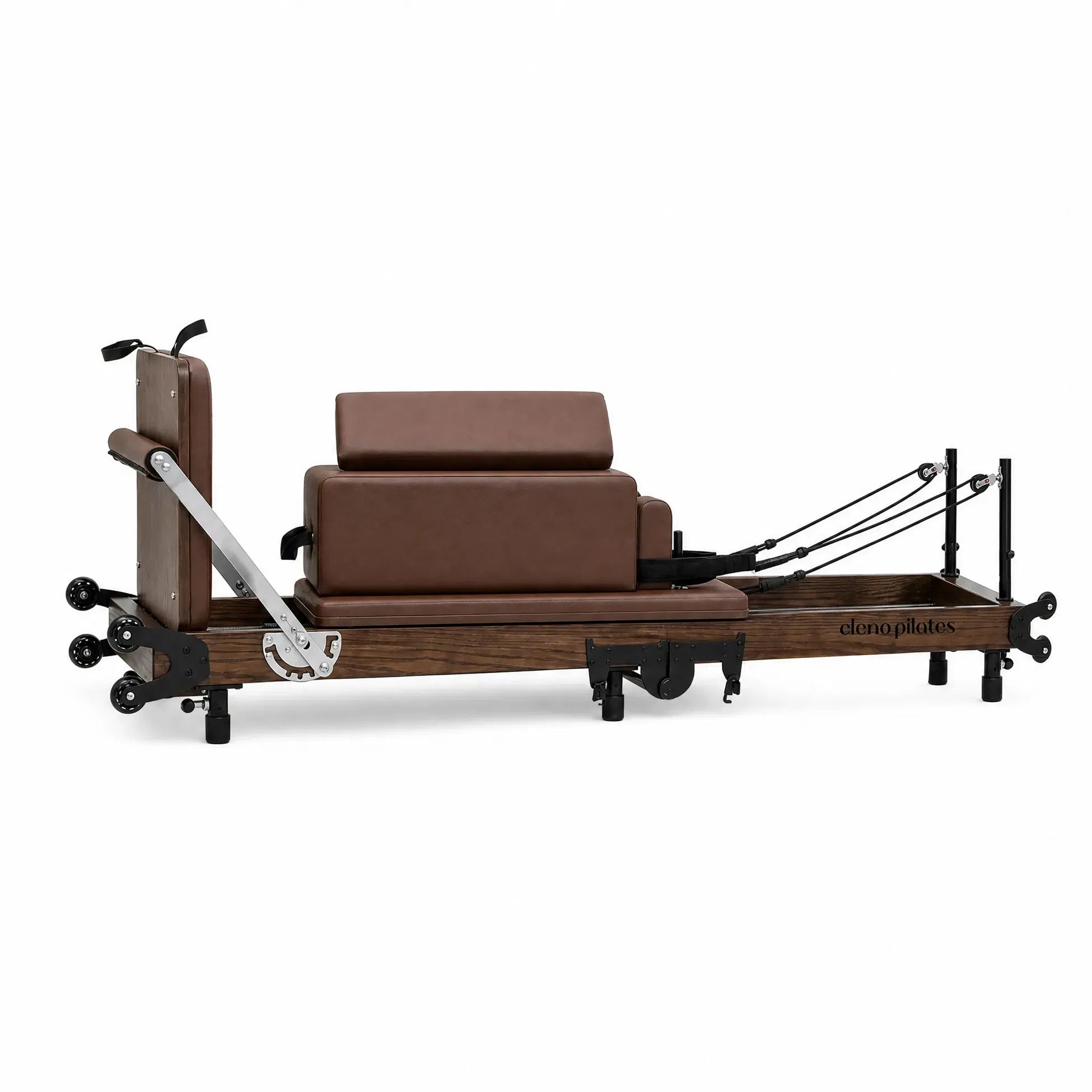 Eleno Home Fit foldable red oak Pilates reformer – product image 1